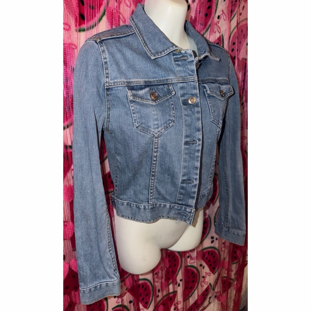 🩵 Cute Y2K Bitten by Sarah Jessica Parker Jean Jacket - Picture 3 of 8